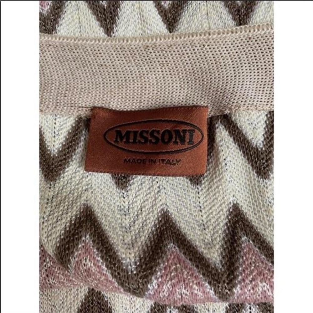 Missoni Pink Zigzag Knit A-Line Dress - Picture 2 of 5